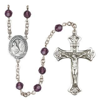 Sterling Silver 6mm Saint Mary Magdalene of Canossa  Engraved Catholic Rosaries