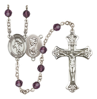 Sterling Silver 6mm Saint Christopher/Track&Field-Women Rosary