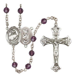Sterling Silver 6mm Saint Christopher/Gymnastics Rosary