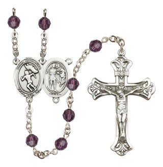 Sterling Silver 6mm Saint Sebastian /Track&Field-Women Rosary