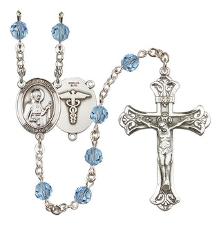 Sterling Silver 6mm Saint Camillus of Lellis / Nurse Rosary