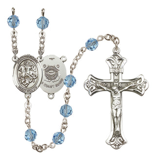 Sterling Silver 6mm Saint George / Coast Guard Rosary