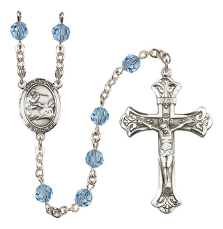 Sterling Silver 6mm Saint Joshua  Engraved Catholic Rosaries