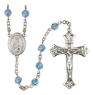 Sterling Silver 6mm Saint Louis  Engraved Catholic Rosaries
