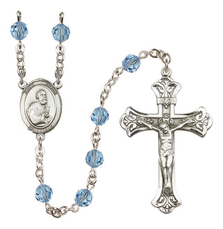 Sterling Silver 6mm Saint Peter the Apostle  Engraved Catholic Rosaries