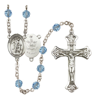 Sterling Silver 6mm Guardian Angel / Army Rosary