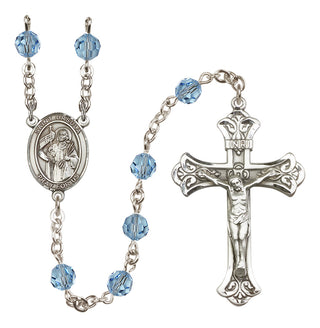 Sterling Silver 6mm Saint Ursula  Engraved Catholic Rosaries