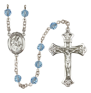 Sterling Silver 6mm Saint Ambrose  Engraved Catholic Rosaries