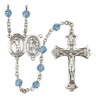 Sterling Silver 6mm Saint Sebastian/Golf Rosary