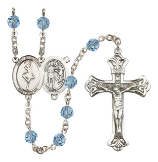 Sterling Silver 6mm Saint Sebastian/Dance Rosary