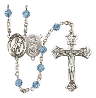 Sterling Silver 6mm Saint Christopher / Rodeo Rosary