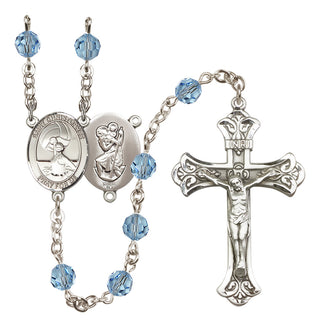 Sterling Silver 6mm Saint Christopher/Water Polo Women Rosary