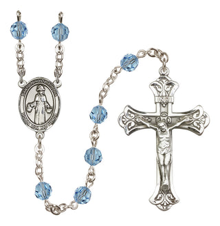 Sterling Silver 6mm Saint Nino de Atocha  Engraved Catholic Rosaries