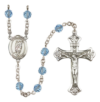 Sterling Silver 6mm Saint Victor of Marseilles  Engraved Catholic Rosaries