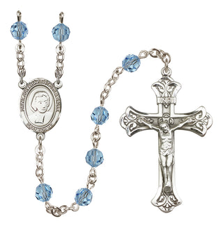 Sterling Silver 6mm Saint John Baptist de la Salle  Engraved Catholic Rosaries