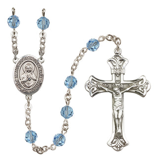 Sterling Silver 6mm Corazon Inmaculado de Maria  Engraved Catholic Rosaries