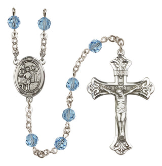 Sterling Silver 6mm Saint Vitus  Engraved Catholic Rosaries