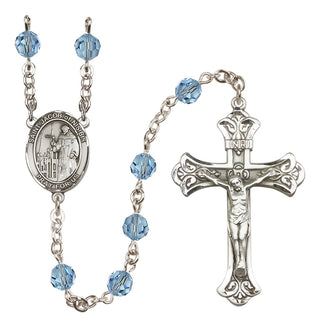 Sterling Silver 6mm Saint Jacob of Nisibis  Engraved Catholic Rosaries