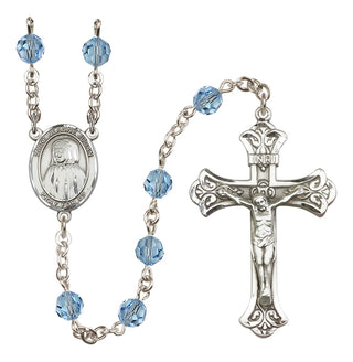 Sterling Silver 6mm Saint Jeanne Jugan  Engraved Catholic Rosaries
