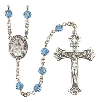 Sterling Silver 6mm Our Lady of Rosa Mystica  Engraved Catholic Rosaries