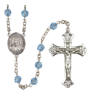 Sterling Silver 6mm Saint Kateri Tekakwitha  Engraved Catholic Rosaries