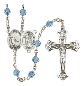 Sterling Silver 6mm Saint Sebastian / Soccer Rosary