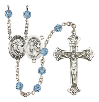 Sterling Silver 6mm Saint Sebastian / Hockey Rosary