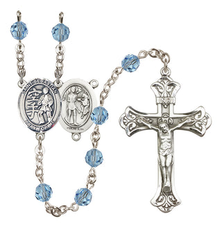 Sterling Silver 6mm Saint Sebastian/Karate Rosary