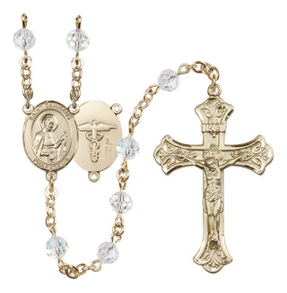 14kt Gold Filled 6mm Saint Camillus of Lellis / Nurse Rosary