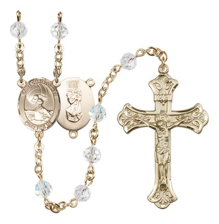 14kt Gold Filled 6mm Saint Christopher/Water Polo Women Rosary