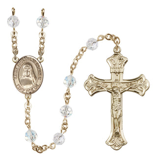14kt Gold Filled 6mm Saint Pauline Visintainer  Engraved Catholic Rosaries