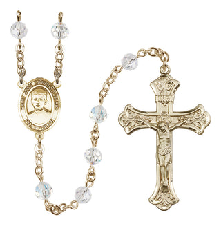 14 Karat Gold-Filled 6mm Austrian Crystal Saint Jose Sanchez del Rio Rosary in Crystal