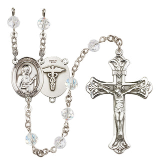 Sterling Silver 6mm Saint Camillus of Lellis / Nurse Rosary
