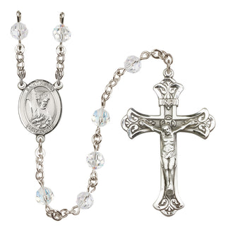 Sterling Silver 6mm Saint Helen  Engraved Catholic Rosaries
