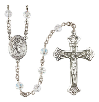 Sterling Silver 6mm Saint John the Baptist  Engraved Catholic Rosaries