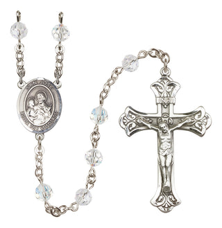 Sterling Silver 6mm San Jose  Engraved Catholic Rosaries