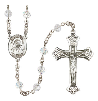 Sterling Silver 6mm Saint Louise de Marillac  Engraved Catholic Rosaries