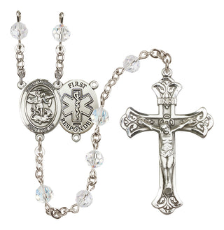 Sterling Silver 6mm Saint Michael/1St Responder Rosary