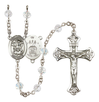 Sterling Silver 6mm Saint Michael / Air Force Rosary