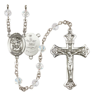 Sterling Silver 6mm Saint Michael / Army Rosary
