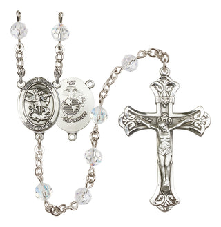 Sterling Silver 6mm Saint Michael / Marines Rosary
