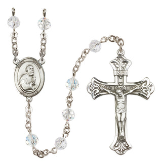 Sterling Silver 6mm Saint Peter the Apostle  Engraved Catholic Rosaries