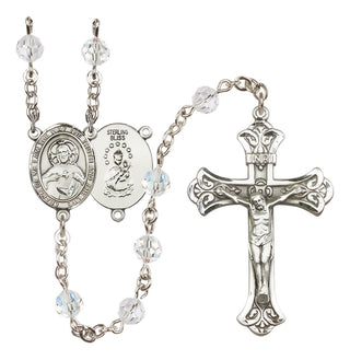 Sterling Silver 6mm Scapular  Engraved Catholic Rosaries