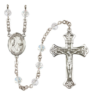 Sterling Silver 6mm Austrian Crystal Our Lady Star of the Sea Rosary in Crystal