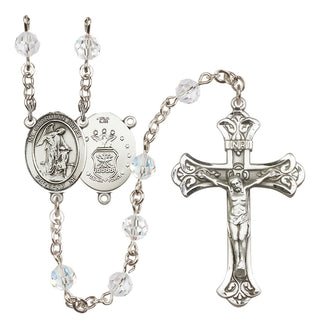 Sterling Silver 6mm Guardian Angel / Air Force Rosary