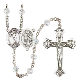 Sterling Silver 6mm Saint Sebastian/Golf Rosary