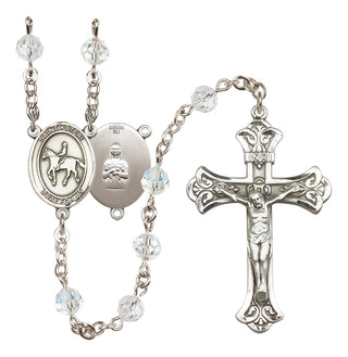 Sterling Silver 6mm Saint Kateri/Equestrian Rosary