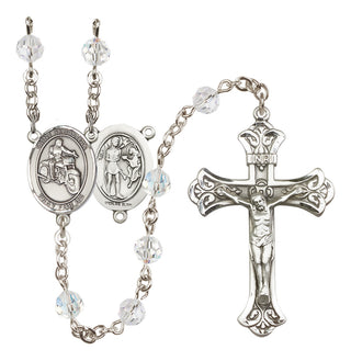 Sterling Silver 6mm Saint Sebastian / Motorcycle Rosary