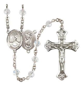 Sterling Silver 6mm Saint Christopher/Water Polo Women Rosary