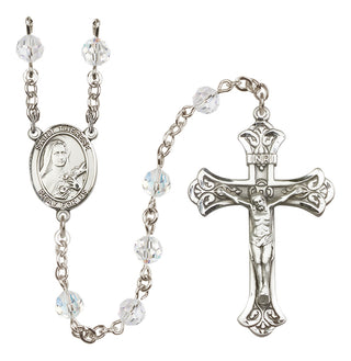 Sterling Silver 6mm Saint Therese of Lisieux  Engraved Catholic Rosaries